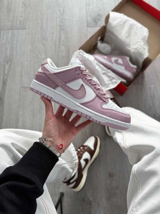 Кросівки Nike Dunk Low Pink Corduroy premium