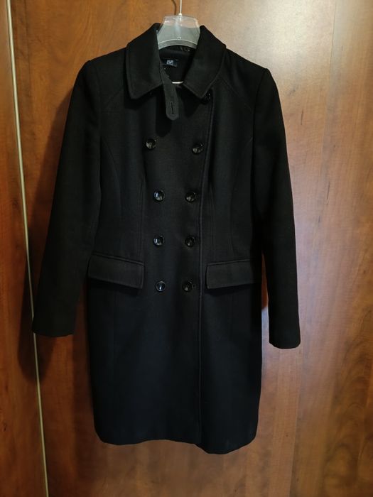 Płaszcz czarny zimowy rozmiar 42
