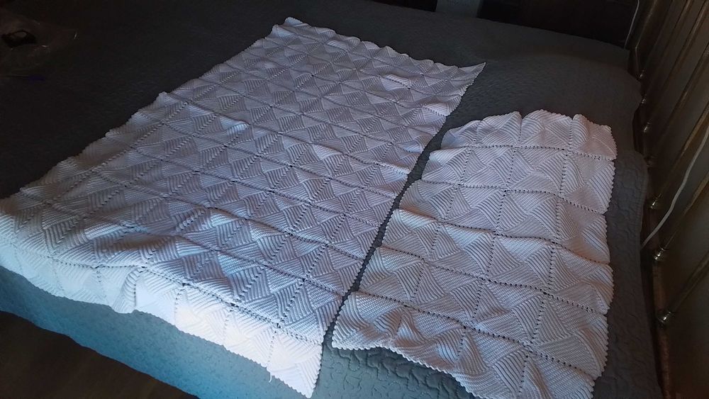 Colchas de crochet para caminha e carrinho de bébé