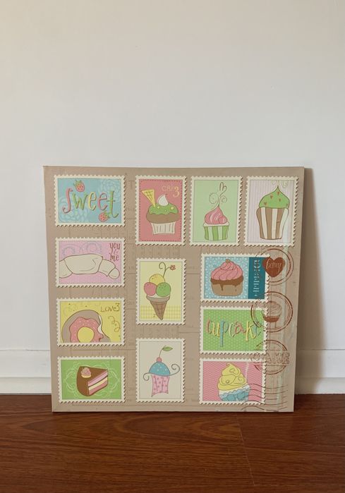 Quadro cupcakes criança