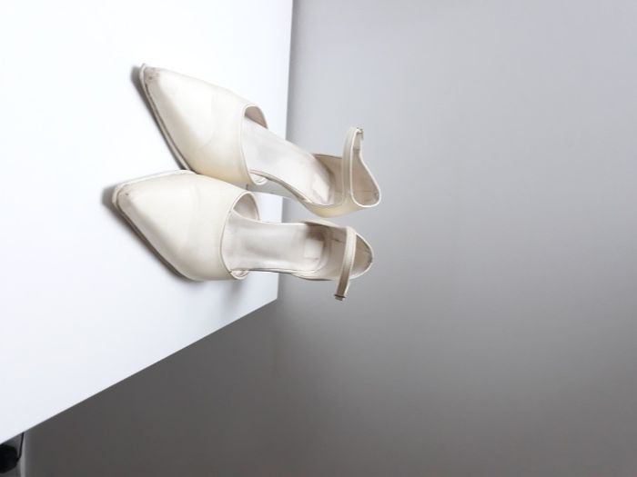 eleganckie buty ślubne białe stan bardzo dobry r.38