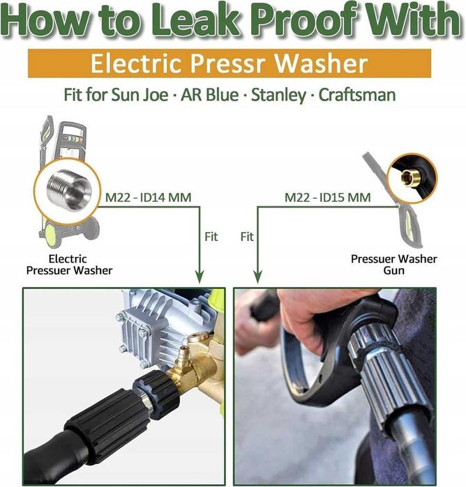 Wąż do myjki ciśnieniowej do KARCHER HD HDS 10m 2600 PSI 1/4 czarny