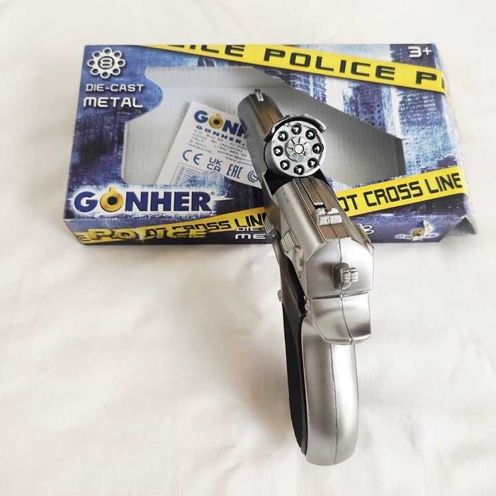 Pistola de policia metal de fulminantes 8 tiros