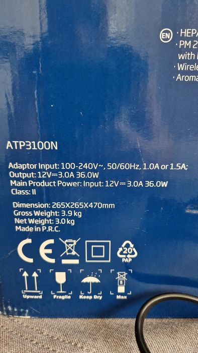 Oczyszczacz powietrza Beko ATP3100N