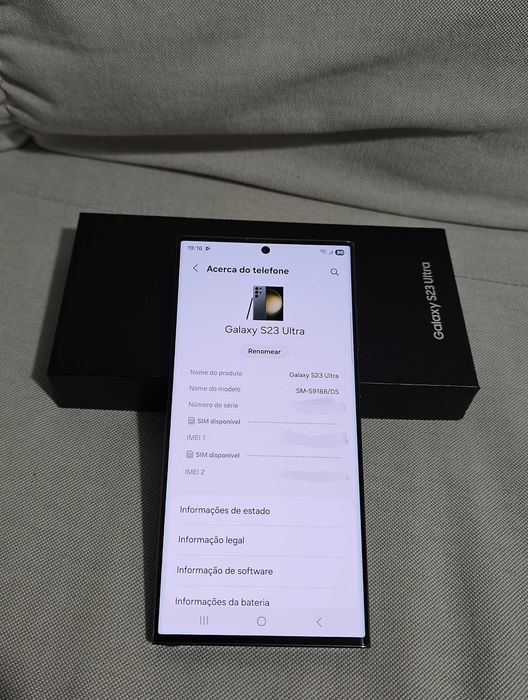 Samsung S23 Ultra 512GB.  Muito bom. Tudo de origem