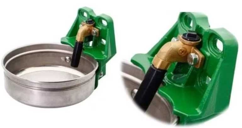 Poidło miskowe z zaworem rurowym dla bydła krów koni duże 5 litrów