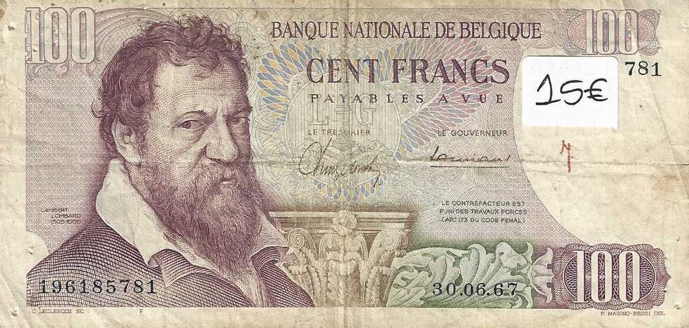 Notas antigas - Bélgica