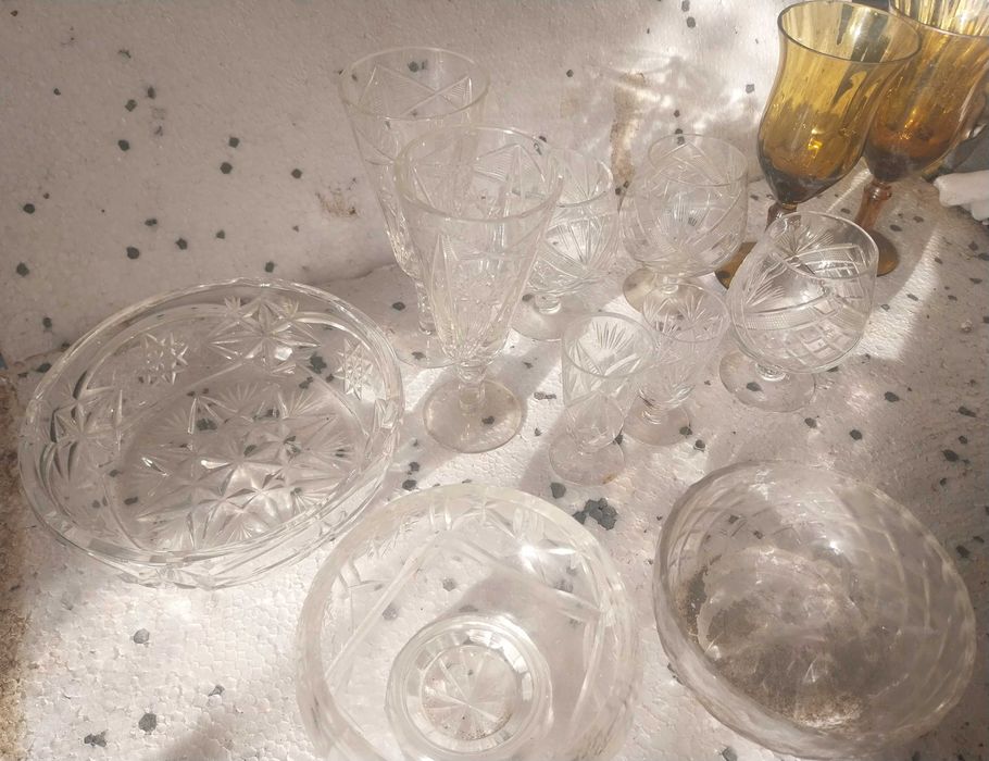 kryształy z prl u i inne zastawy