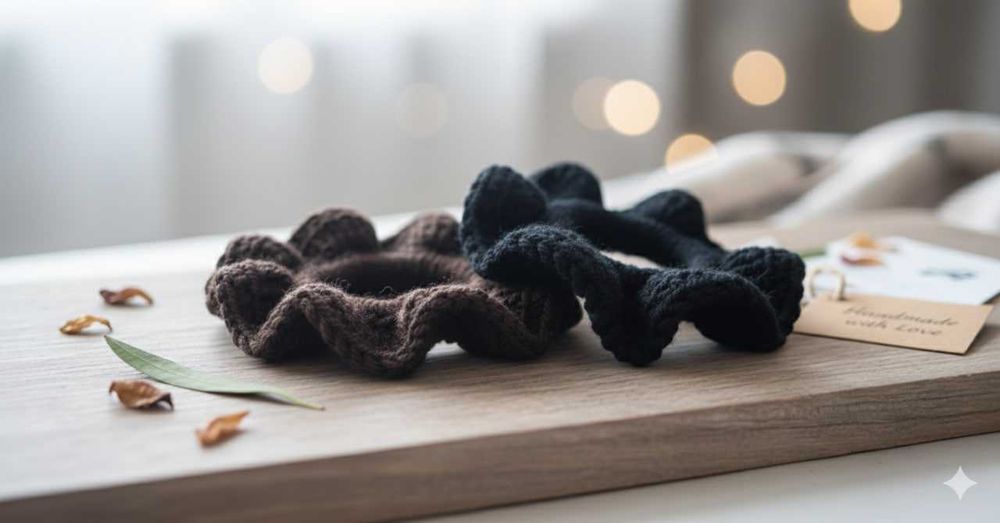 В'язані резинки для волосся ручної роботи (набір 3 шт.)