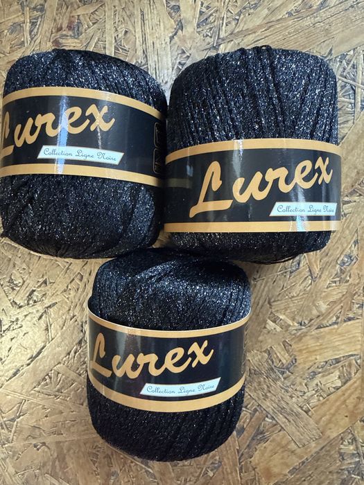 Lurex kolor 17 (czarny z połyskiem) włóczka fantazyjna