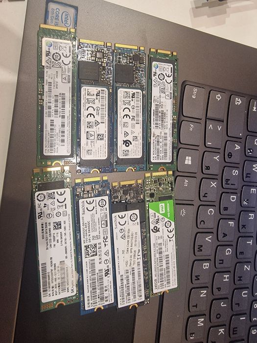 Продам твердотілі диски Sata m2 на 256 ГБ