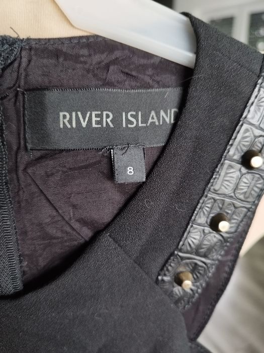 R.36 czarny kombinezon River Island ćwieki na lato