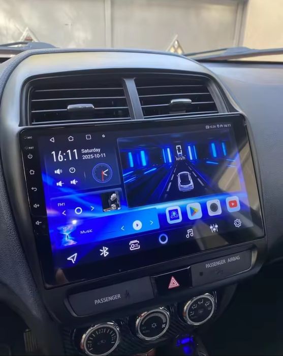 Radio 2 DIN 9" Mitsubishi ASX (2016 a 2022) 4 GB RAM + 32 GB ROM + Carplay e android auto sem fios + GPS