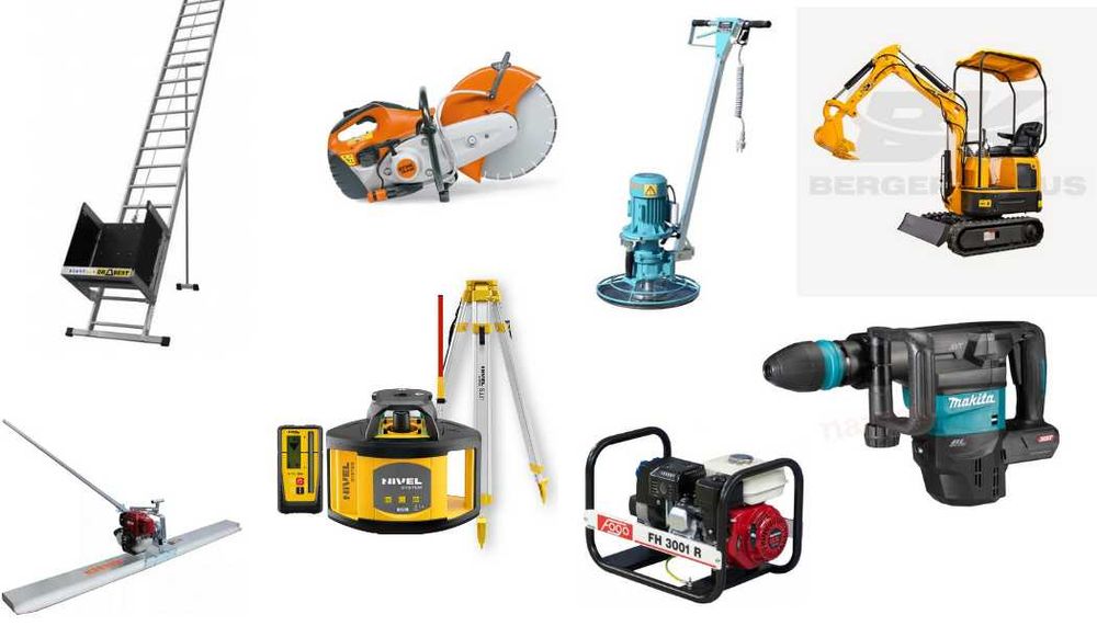 Wypożyczalnia Sprzętu Budowlanego zagęszczarka, zacieraczka, agregat