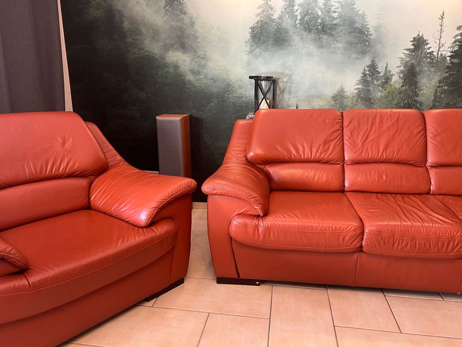 Zestaw wypoczynkowy KLER - skóra natualna