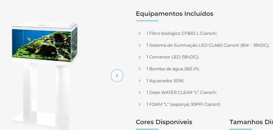 Aquario 60Litros com filtro, aquecedor e lampada