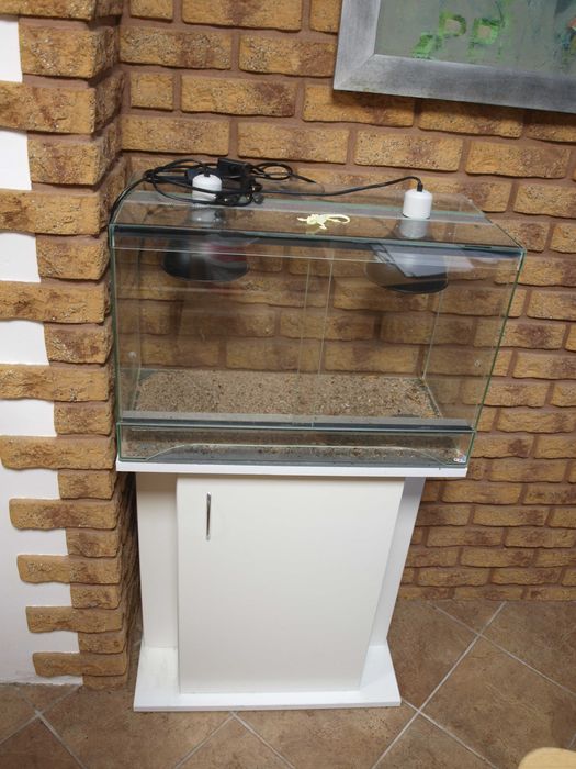 Terrarium szkło 60x30x40 z oświetleniem.