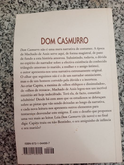 Livro Dom Casmurro de Machado de Assis