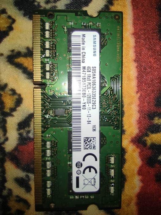 Pamięć Ram DDR3L SODIMM 1600MHz 4GB