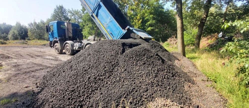 Żużel Szlaka Kruszywa Tłuczeń Gruz Kruszony Żwir Ziemia Piach Dostawa