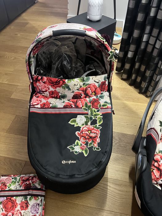 Cybex E-PRIAM 4.0 SPRING BLOSSOM wózek 3w1 z fotelikiem CLOUD T i