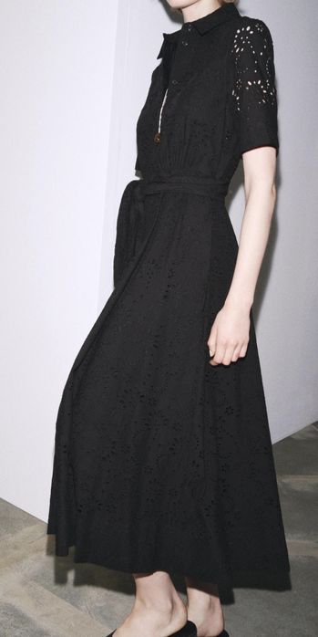 Sukienka midi Zara czarna