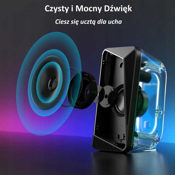 SOULION C30 Głośnik PC do monitora, laptopa, Bluetooth, z diodami LED,