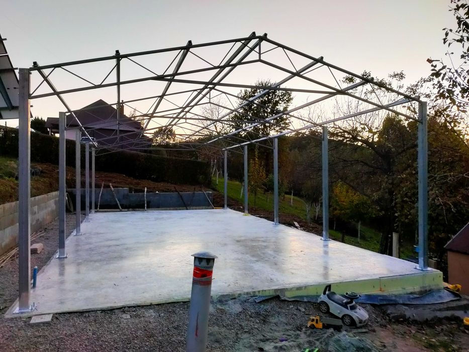 KONSTRUKCJA WIATA OCYNKOWANA 7 x 13m Garaż Magazyn Hala Rolna warsztat