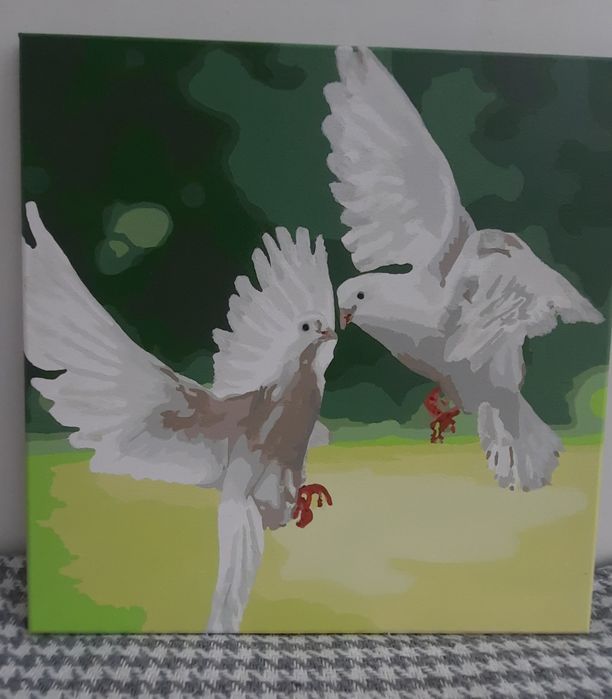 Продам картину по номерам/голуби