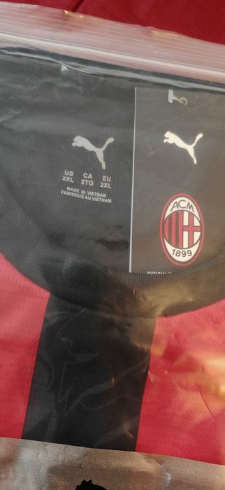 Camisola Futebol Ac Milao equipamento principal 2025-2026 2XL Slim Fit nova embalada com etiqueta