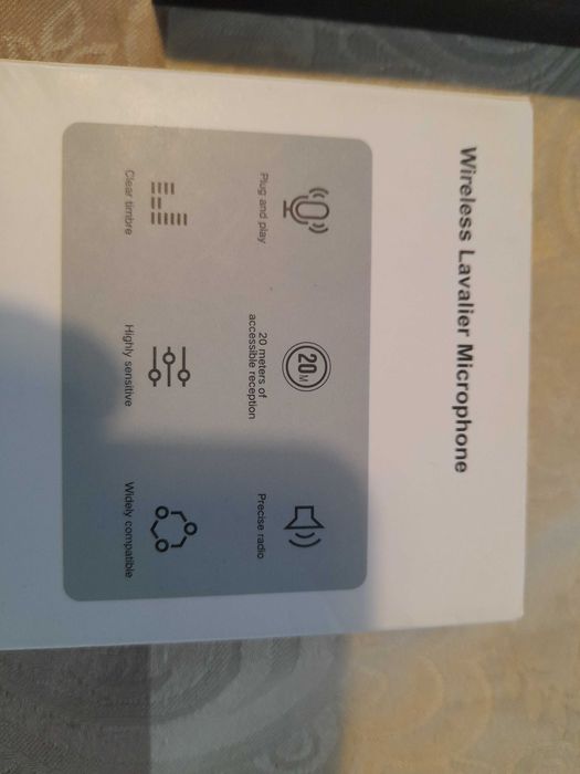 Mikrofon krawatowy Lavalier  Mikrofon bezprzewodowy