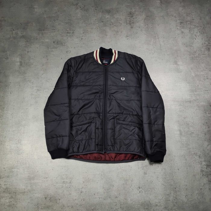 MĘSKA Kurtka PREMIUM Ocieplona Elegancka Bomber Fred Perry Logo Haft
