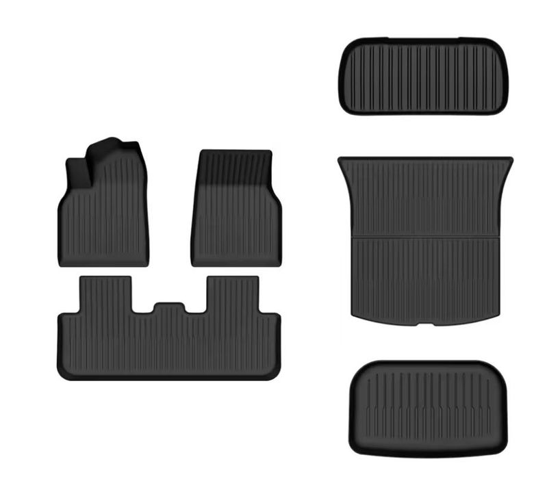 Conjunto 6 Tapetes Borracha TPE All Weather Tesla Model Y Novos