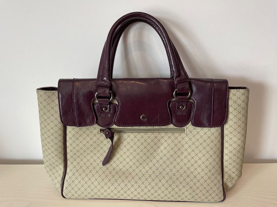 Mala da Belíssima nova em bege/beringela