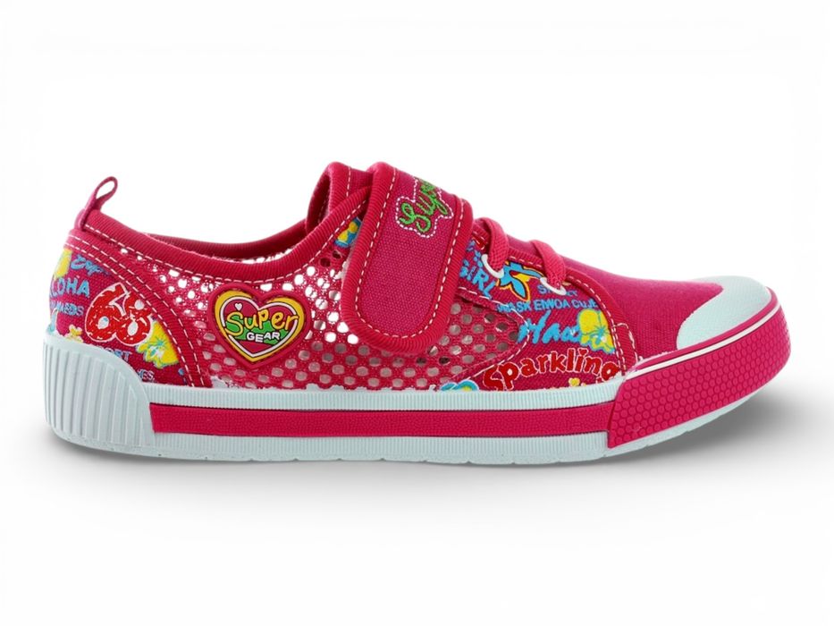 Tenisówki dziecięce fuksja buty sportowe na rzep 6226 rozm. 33