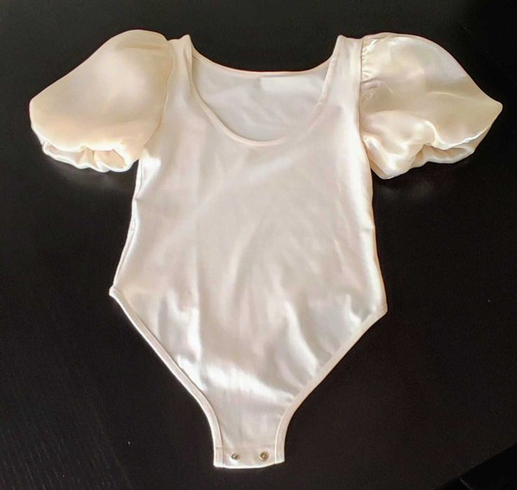 Blusa/Top/Body manga curta balão para menina