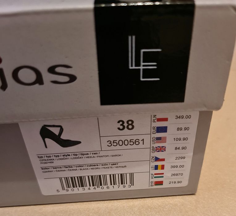 Wojas skóra szpilki 38