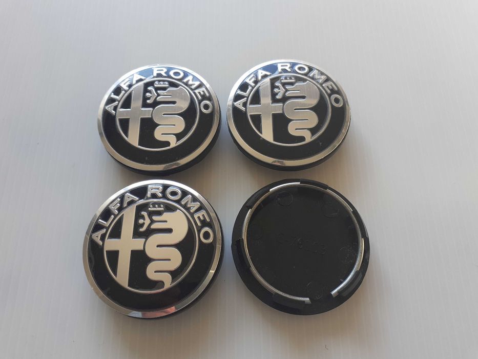 Centros/tampas de jante completos Alfa Romeo com 50, 56, 60 e 65 mm