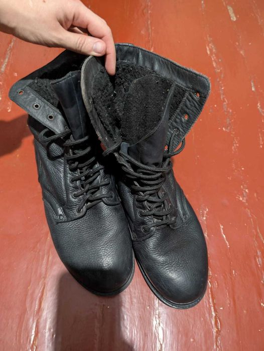 Берцы зимние (кожаные)