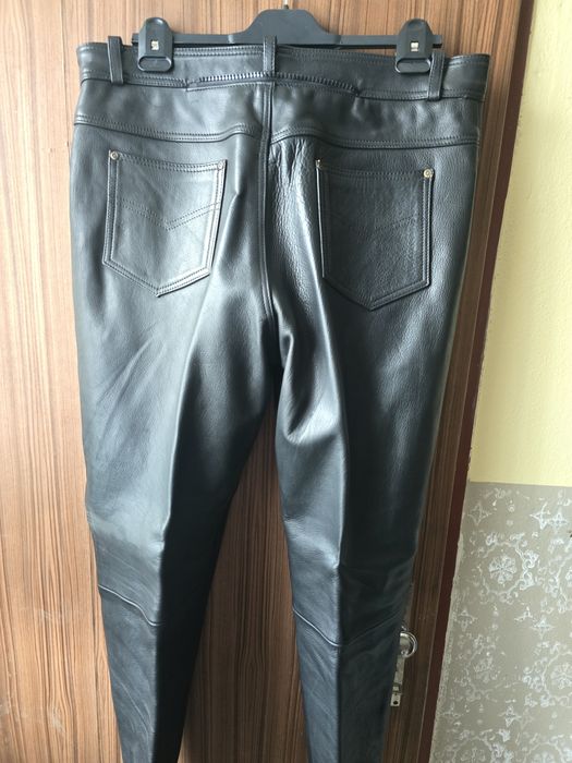 Spodnie skórzane grube pas 94 cm