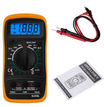 Multímetro Digital LCD Blacklight Portátil