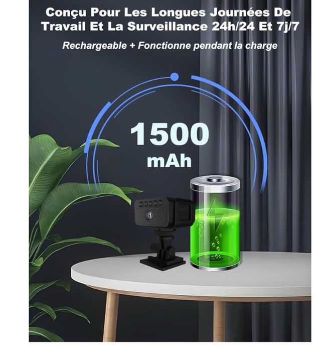 Bezprzewodowa kamera szpiegowska 4K z karta pamieci 64GB detekcja ruch