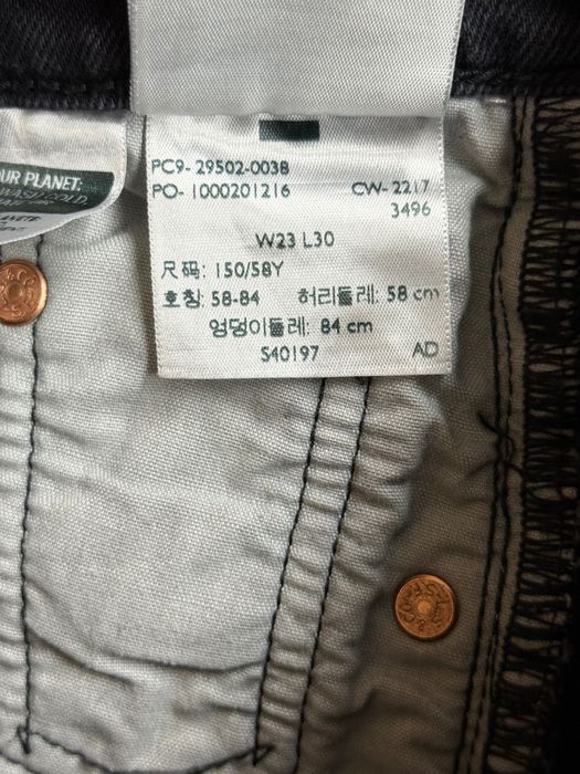 Spodnie szare Levi’s 501 damskie jeansy W23 L30 dżinsy