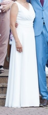 Suknia ślubna delikatna lekka 36/38 160 +6cm