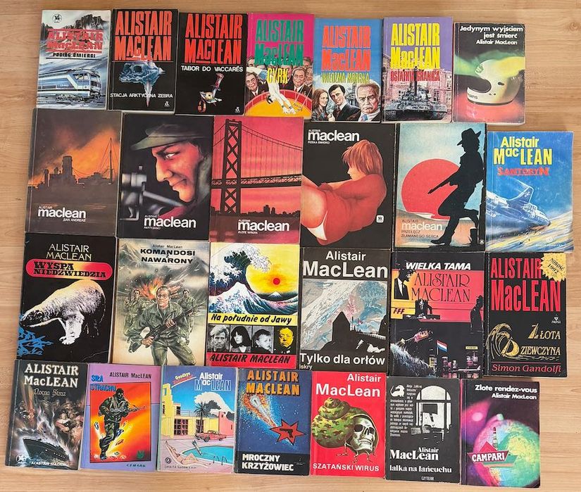 Pakiet 26 książek Alistair MacLean | Kryminał Sensacja | Klasyka Lata 80/90