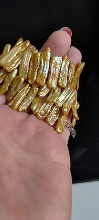Naszyjnik z pereł naturalnych barokowych