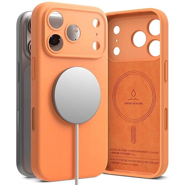 Ringke Silicone Magnetic Magsafe Iphone 17 Pro Max Tangerine