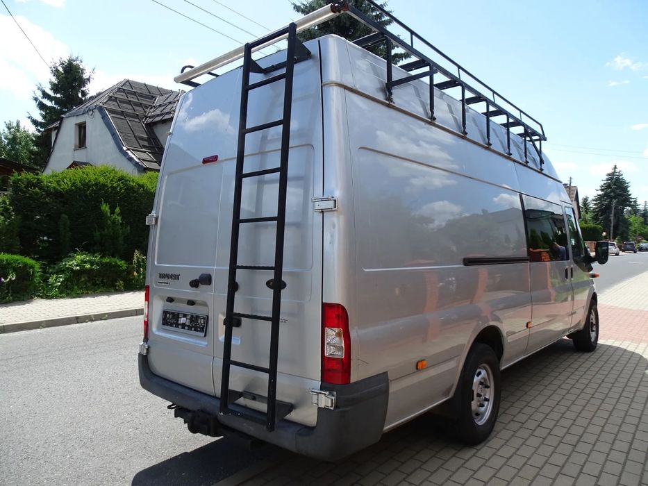 Ford Transit 2,2 TDI -155 koni-L4 H3 ,klimatyzacja ,kamera- 6-osób-, MAX wysoki, MAX długi !  Bagażnik dachowy - BUS BRYGADOWY ! SUPER STAN !