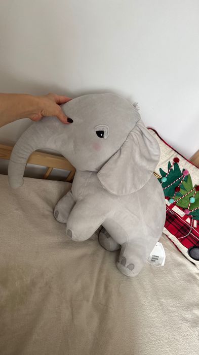 Przytulanka słoń maskotka duża h&m szarawy safari nowy prezent zabawka