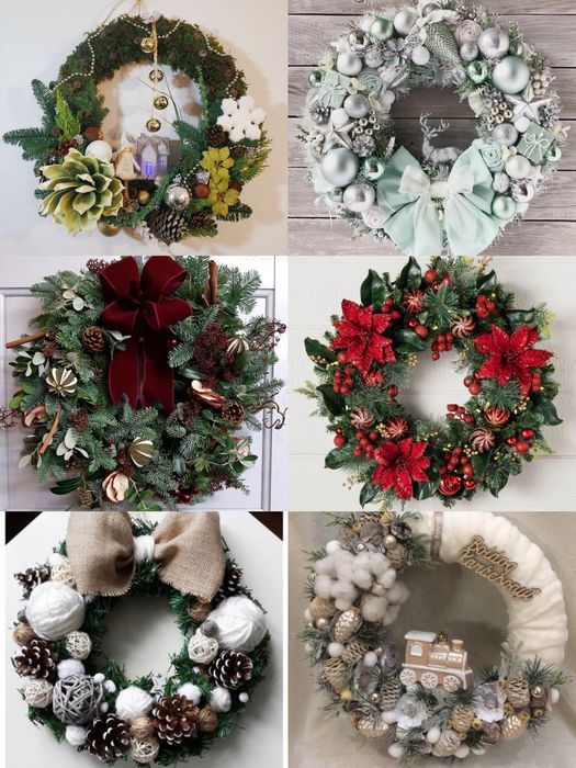 Coroas e centros de mesa Natal